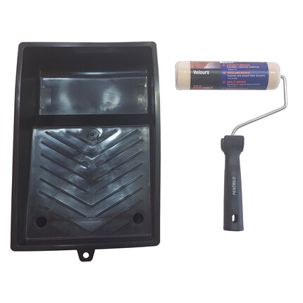 Kit Rodillo profesional 18 cm y Cubeta - Especial Protectores y Barnices