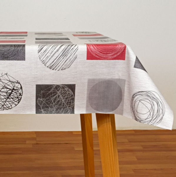 Mantel de Hule Tapies Rojo (2)
