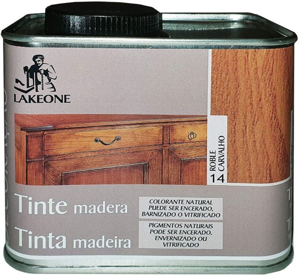 Tinte para madera LAKEONE 450ml Roble Medio (450ml - ROBLE MEDIO - )